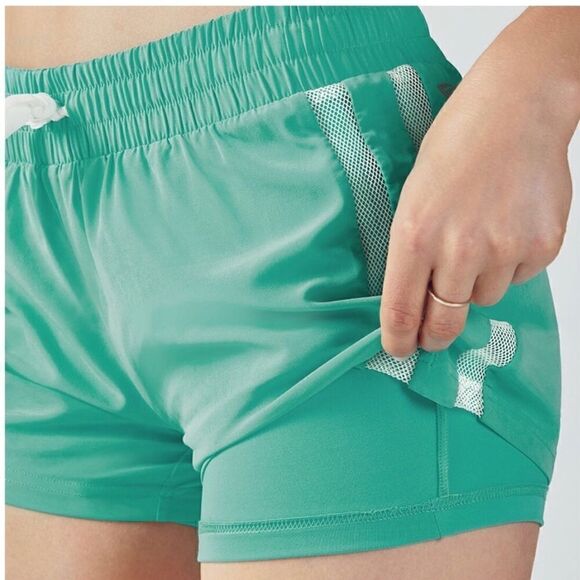 Fabletics Pants - FABLETICS Pamela Drawstring Mesh Detail Shorts